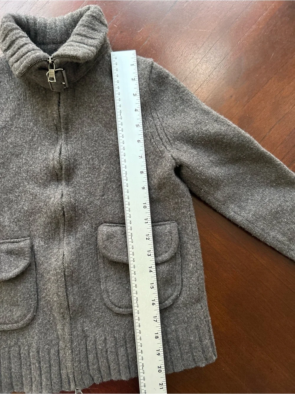 Banana Republic Brown Zip-Up Bomber Jacket 95% wool 5% cashmere  size S